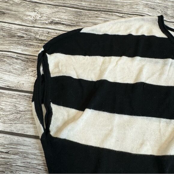 Michael Michael Kors MK Women's Sweater Shirt White Black XS Extra Small Dolman - Picture 6 of 11